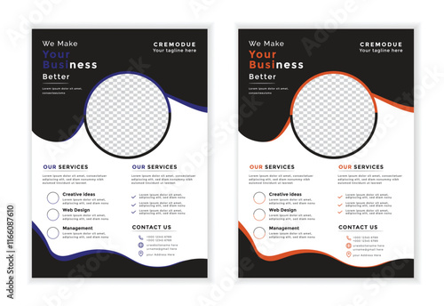 vector morden flyer template design