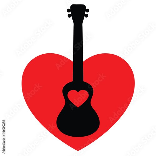 heart with guitar