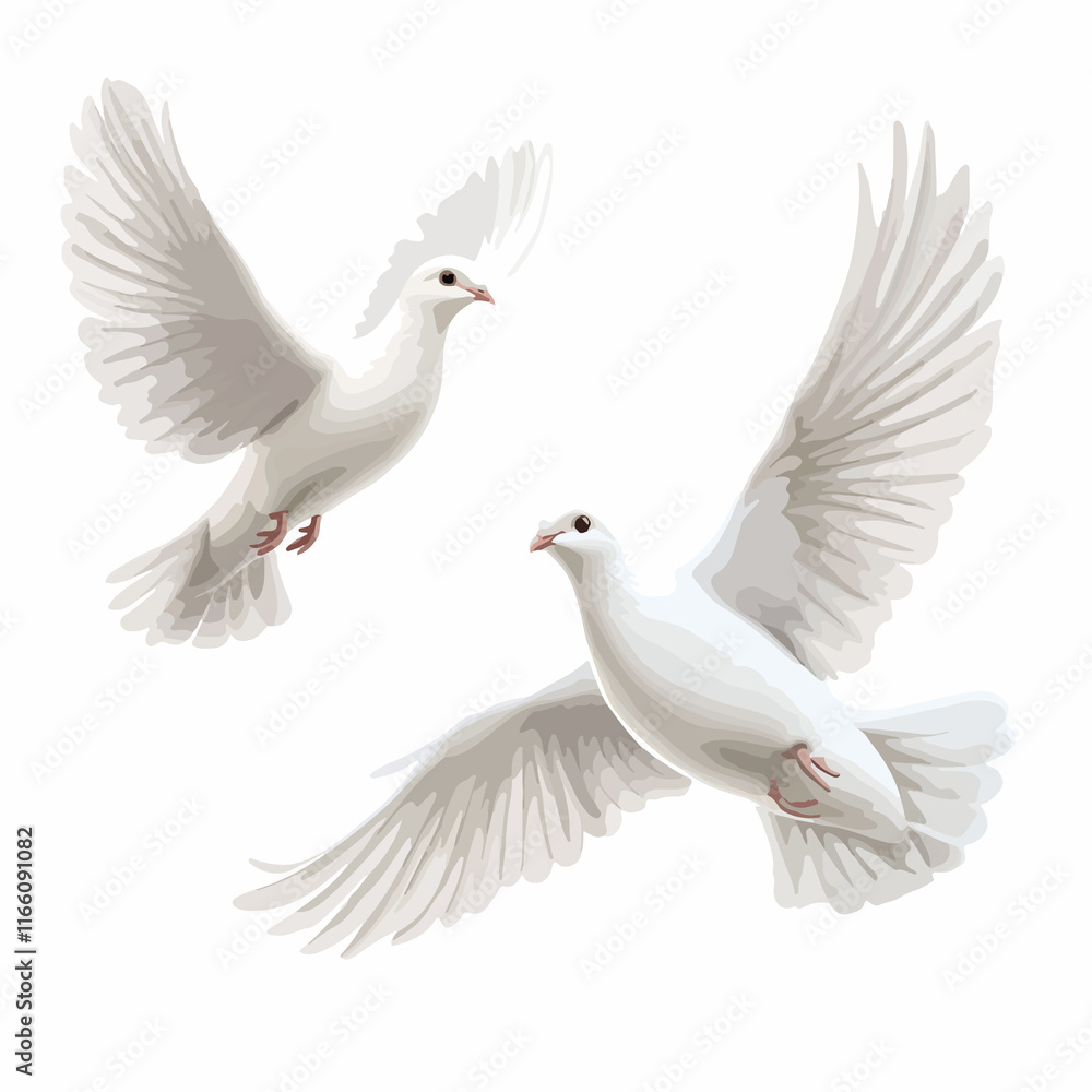 Obraz premium Isolated Vector Illustration of World Peace Day Doves Icon for Designs