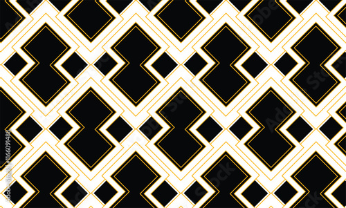 Seamless pattern with twisted lines, vector linear tiling background, stripy weaving, optical maze, twisted stripes. Black and white design.