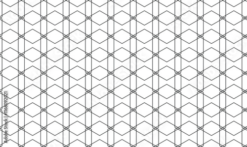 Seamless pattern with twisted lines, vector linear tiling background, stripy weaving, optical maze, twisted stripes. Black and white design.