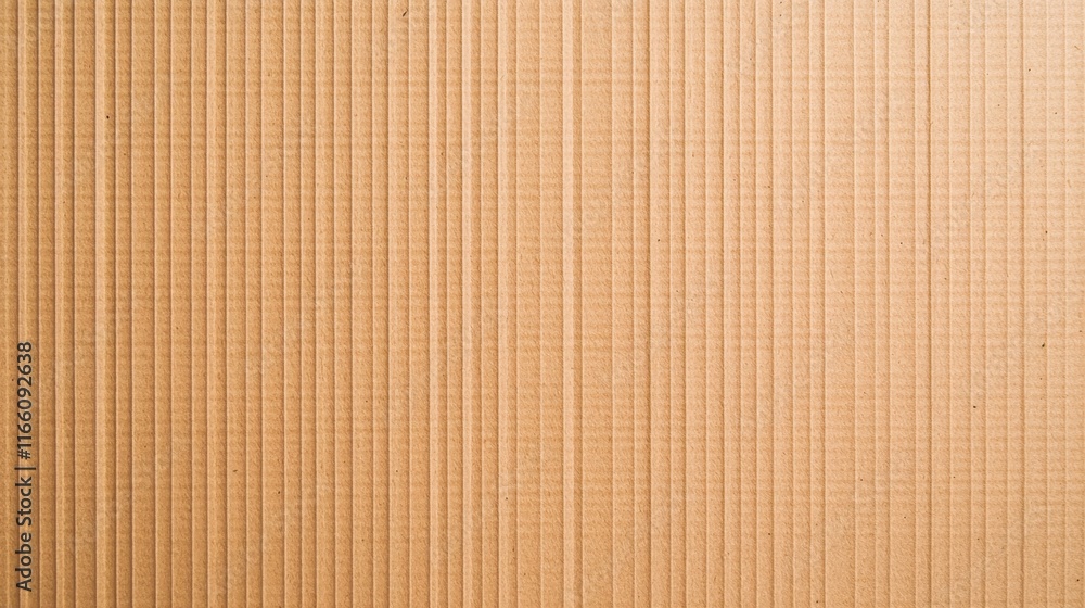 Corrugated cardboard texture, close-up, horizontal ridges, warm beige color, seamless pattern, industrial material, packaging background, recycled paper, geometric lines, minimalist design, neutral to Corrugated cardboard texture, close-up, horizontal ridges, warm beige color, seamless pattern, industrial material, packaging background, recycled paper, geometric lines, minimalist design, neutral to