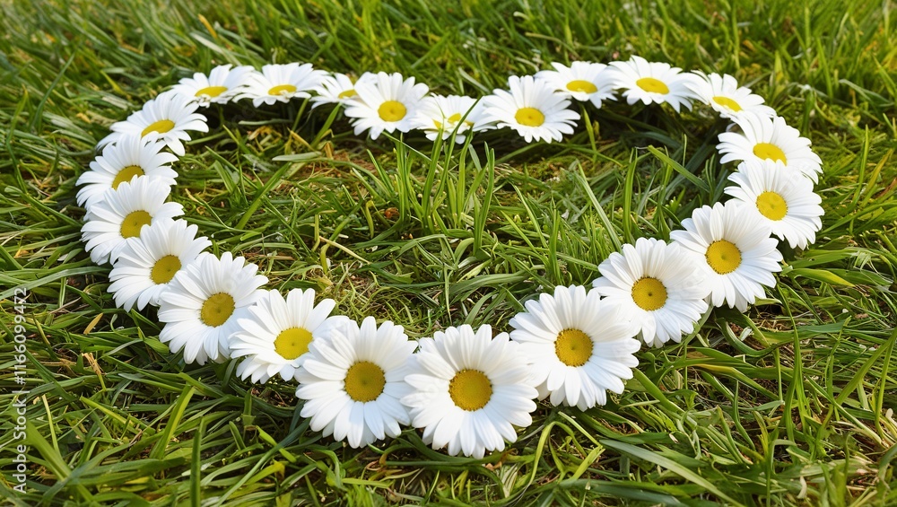 heart of daisies , AI Generated.