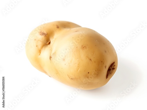 Close-up of a Single, Oddly Shaped Potato AI Generated photo