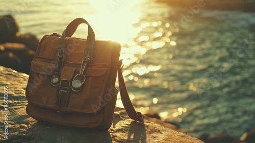 Stylish Accessories for the Golden Hour Seascape photo