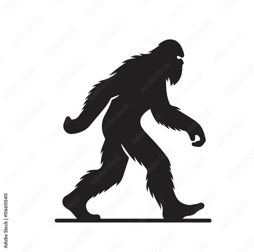 Fototapeta premium big foot silhouette vector illustration