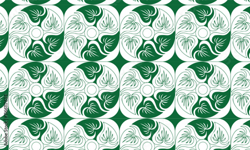 Flower seamless pattern with twisted lines, vector linear tiling background, stripy weaving, optical maze, twisted stripes.