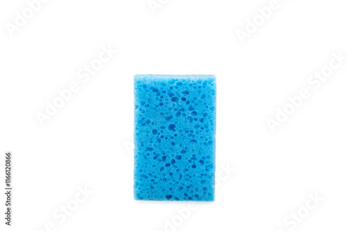 Colorful dish sponges isolated on white background. Kitchen sponge. Cleaning concept, cleaning service. Dishwashing liquid with clean and dirty dishes plate. Place for text, copy space.Wash the dishes
