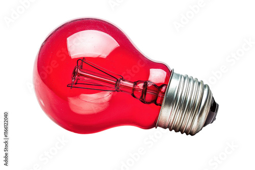 Wallpaper Mural Red light bulb glowing in a dark room Torontodigital.ca