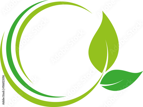 Blätter, Pflanzen, Kreise, Wellness, Heilpraktiker und Natur Logo	
