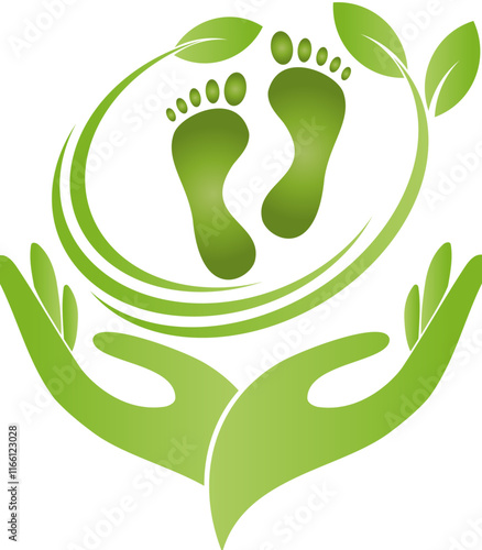 Füße und Hände, Fußpflege, Podologie, Massage, Logo
