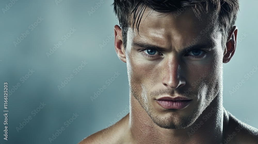 Obraz premium Fitness Model in High Contrast Soft Light Portrait