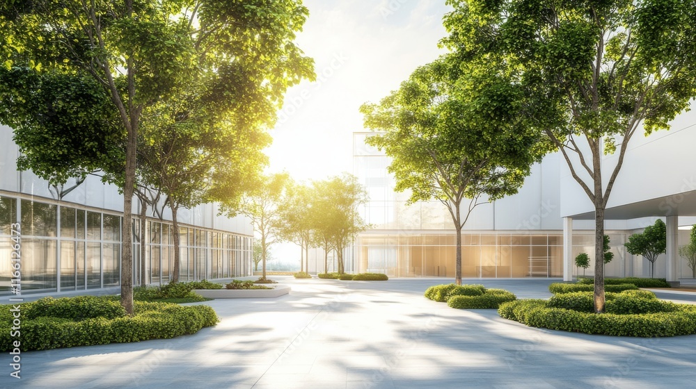 Obraz premium Modern Healthcare Infrastructure Development with Natural Light