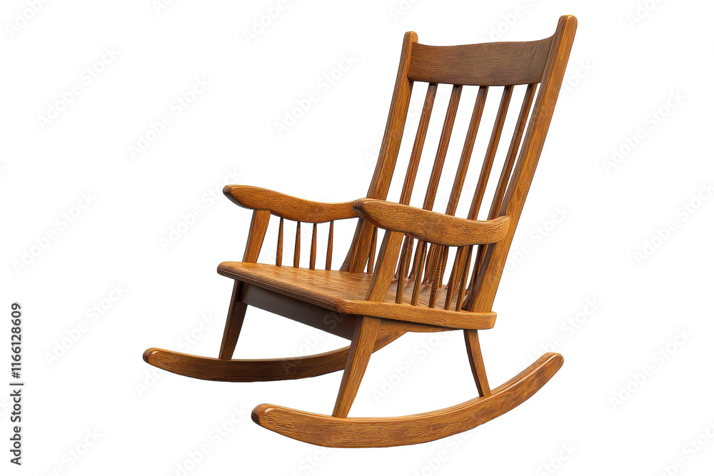 A soft cushioned rocking chair in a cozy reading nook A soft cushioned rocking chair in a cozy reading nook