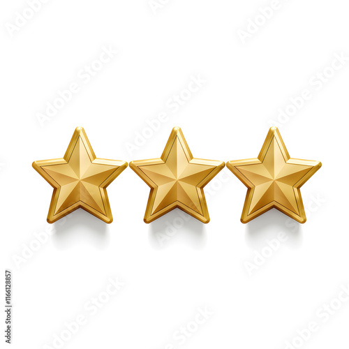 Perfection Achieved - A Glowing Five Star Rating Glinting Against a Pristine White Background photo