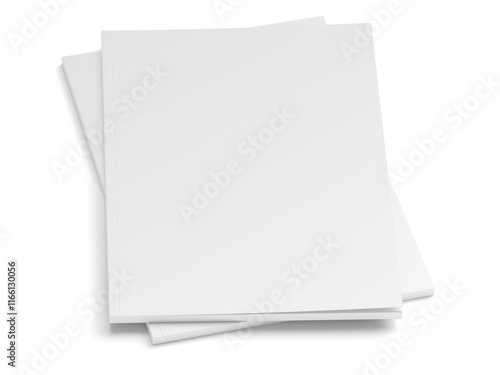 Open magazine with a glued binding. Vertical A4 format.