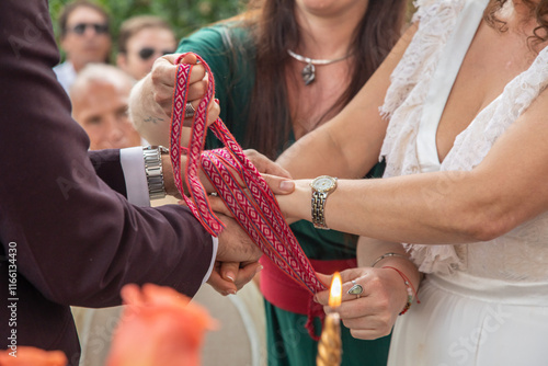 Handfasting andean Peru peruvian Marriage celebration traditional ceremony