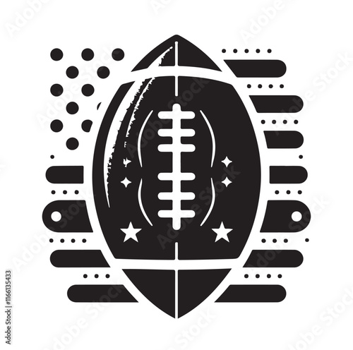 American football silhouette vector illustration
