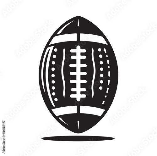 American football silhouette vector illustration