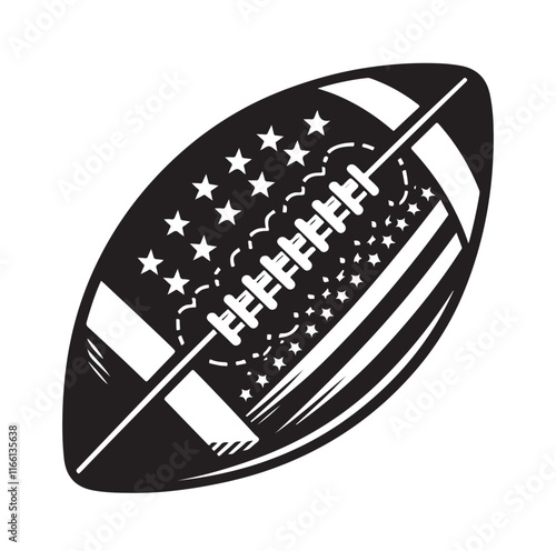 American football silhouette vector illustration