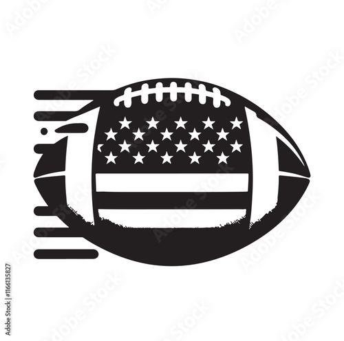 American football silhouette vector illustration