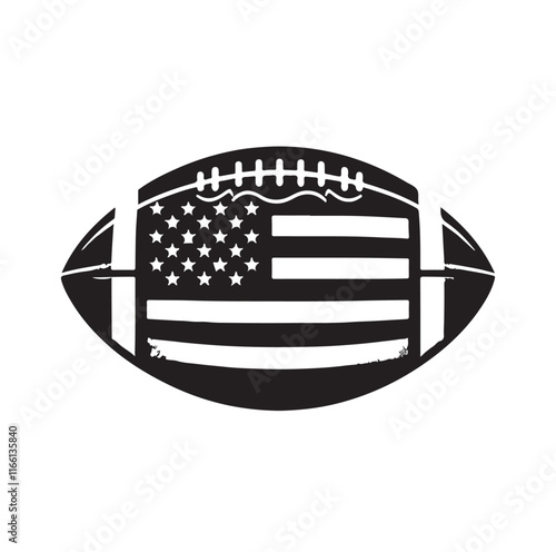 American football silhouette vector illustration