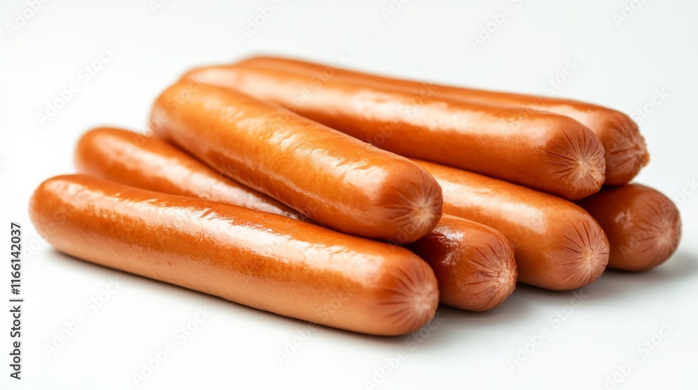 Fresh Hot Dogs on Plain White Background Fresh Hot Dogs on Plain White Background