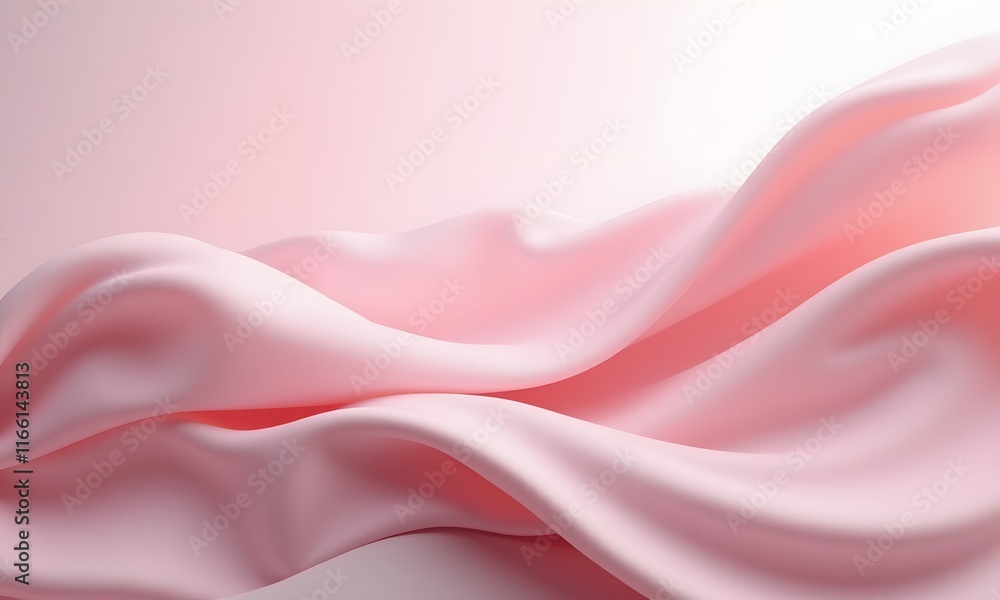 Obraz premium Pink Satin Silk Fabric with Smooth Flowing Texture, High quality wallpaper, Generative Ai