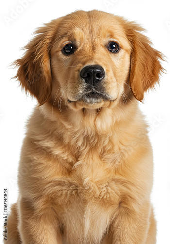 Adorable Golden Retriever Puppy Fluffy Dog Pet Portrait