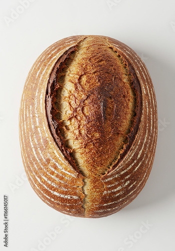 Artisan Sourdough Bread Crusty Loaf Baked Rustic Food Photography