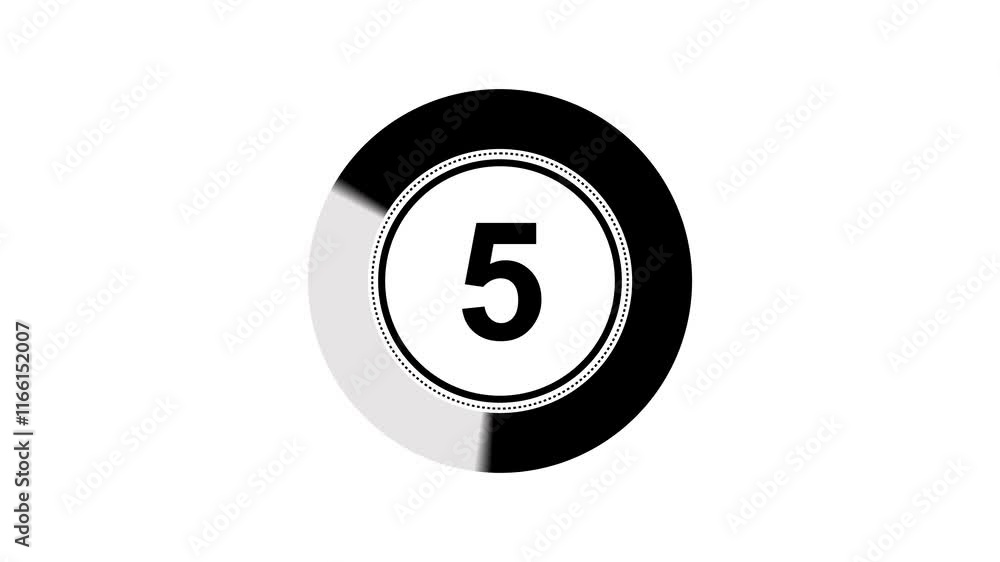 Simple countdown timer of 10 second on black color. flickering effects retro projector style from ten to zero. Simple countdown timer of 10 second on black color. flickering effects retro projector style from ten to zero.