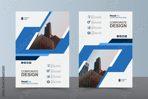 Modern Layout Flyer. Corporate Book Cover Design, EPS Vector Template. Can be Adapt to Brochure, Annual Report, Magazine, Business Presentation, Poster, flyer, Banner, Website

