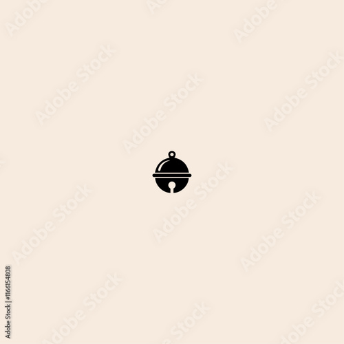 Pet bell line icon flat vector design.