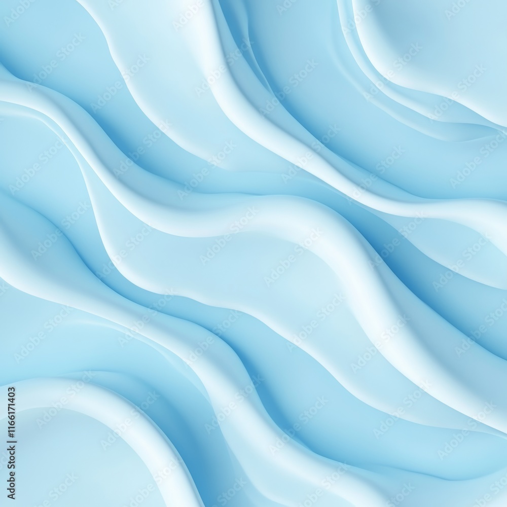 Fototapeta premium Soft Blue Waves Create a Calming and Serene Abstract Design Ideal for Backgrounds or Textures in Various Creative Projects
