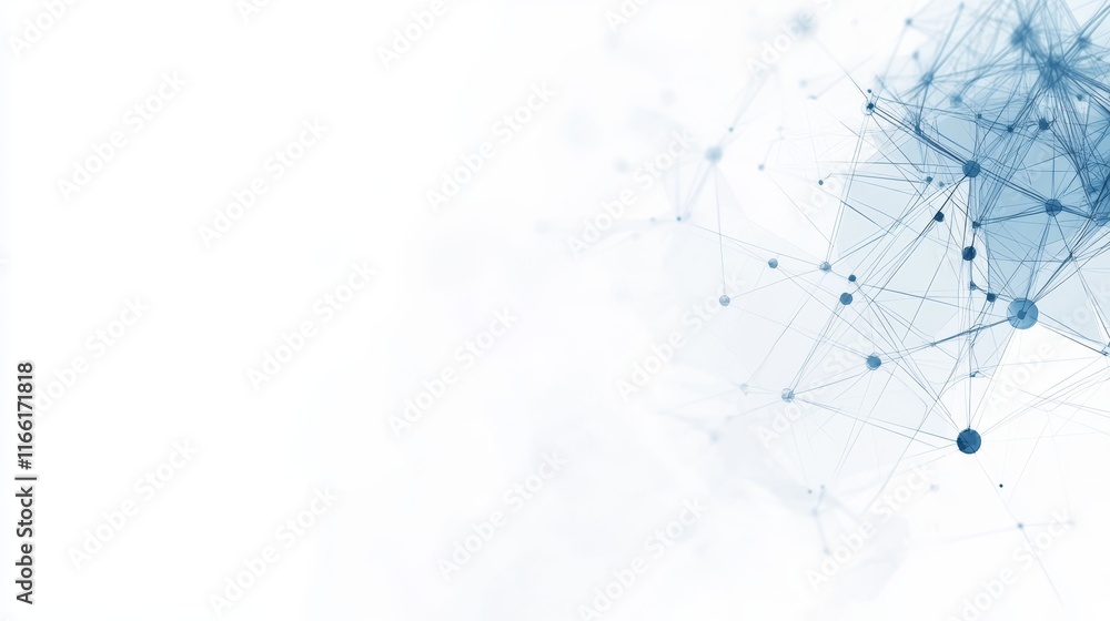 Obraz premium Complex Network of Interconnected Nodes and Lines Representing Digital Data Visualization and Connections in Technology