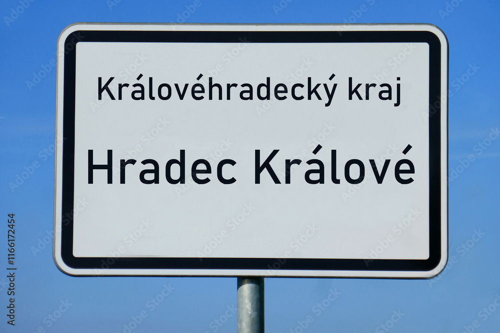 Ortsschild Hradec Králové Královéhradecký kraj Ortsschild Hradec Králové Královéhradecký kraj