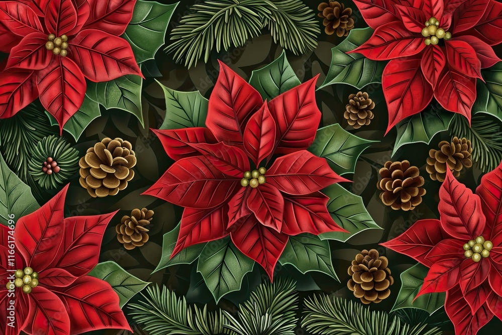 Naklejka premium Minimalist Christmas card, clean design with soft pastel colors