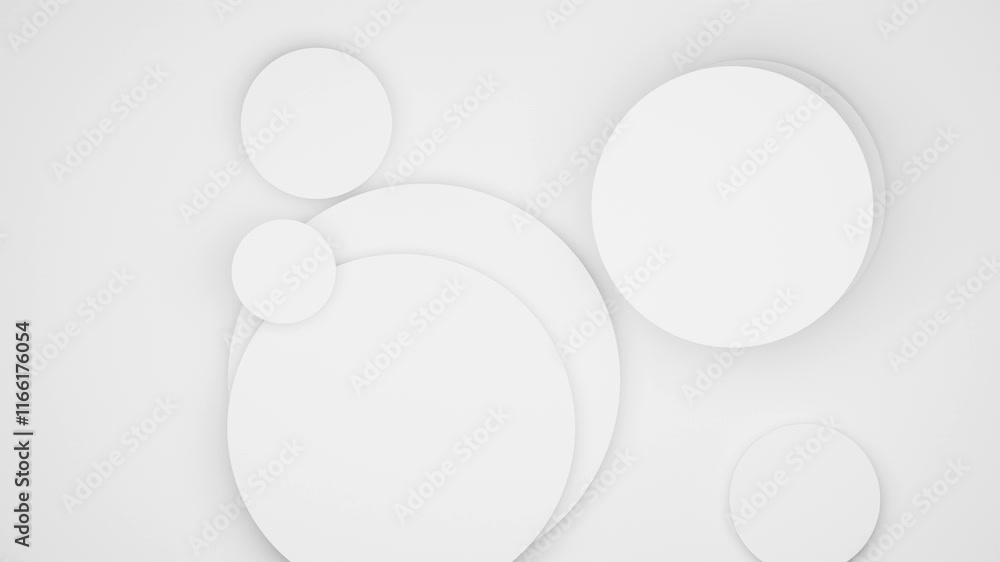 White particles, shapes moving on white background. White particles, shapes moving on white background.