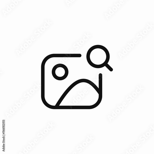 photo search icon sign vector