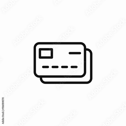 bank cards icon sign vector