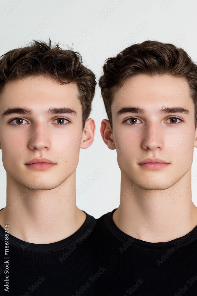 Before and after results facial structure enhancement, emphasizing natural aesthetics Before and after results facial structure enhancement, emphasizing natural aesthetics