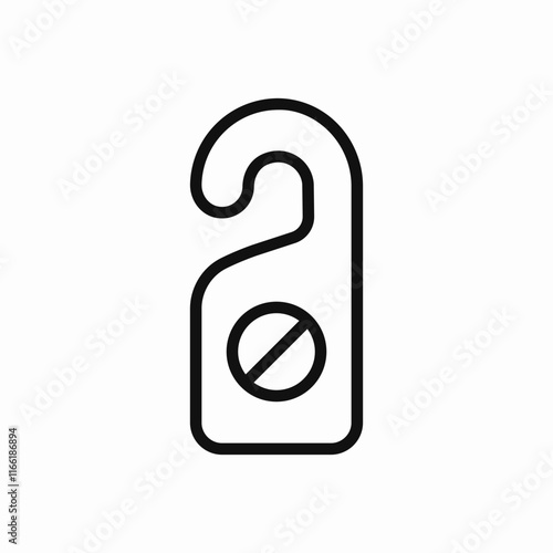 do not disturb door handle icon sign vector