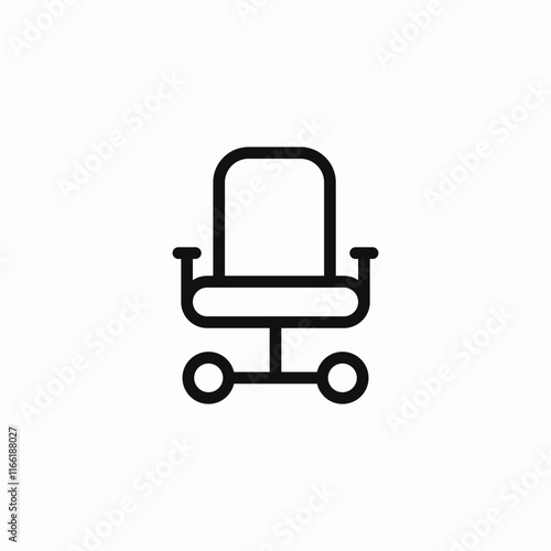 office chair seat icon sign vector