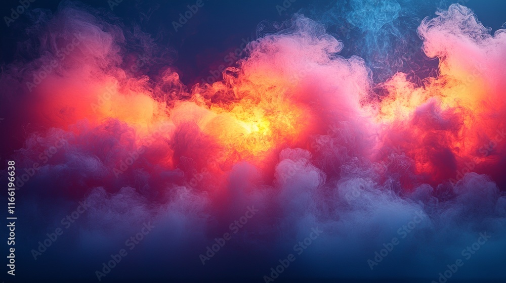 Dramatic pink and purple clouds in a twilight sky Dramatic pink and purple clouds in a twilight sky