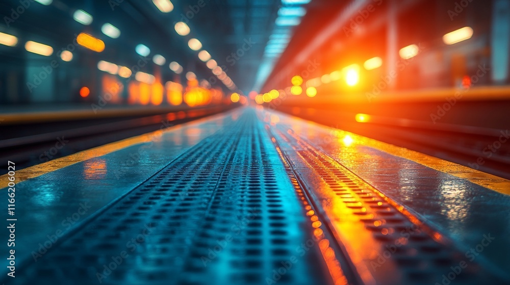 Vibrant subway station perspective Vibrant subway station perspective