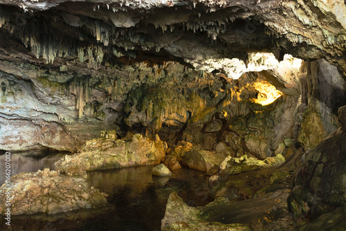 Neptune's Grotto is a stalactite cave on the island of Sardinia, Italy photo