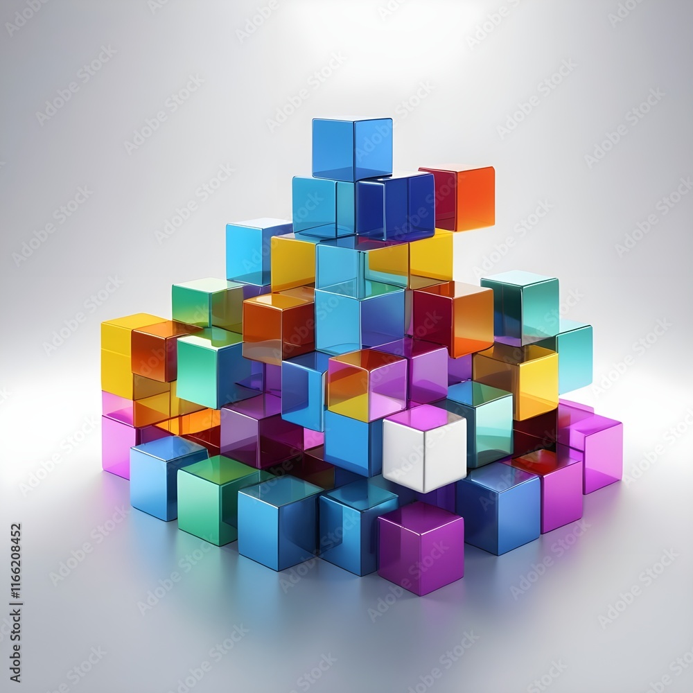 Obraz premium abstract colorful cubes background