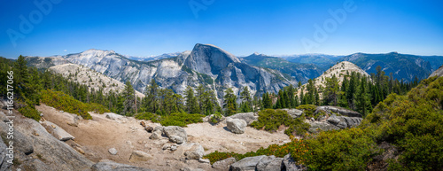 hiking from upper yosemite falls to north dome in yosemite national park