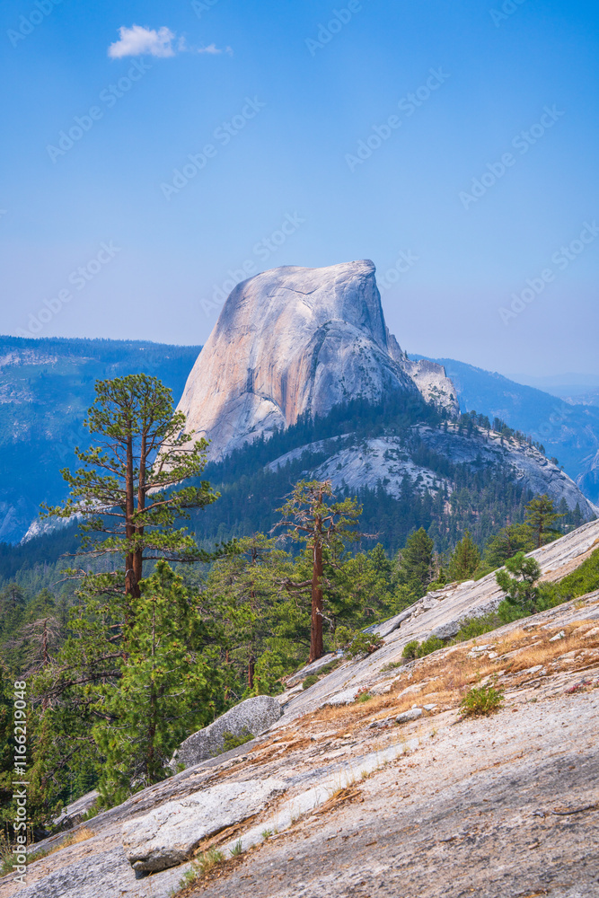 hiking to clouds rest in yosemite, california, usa