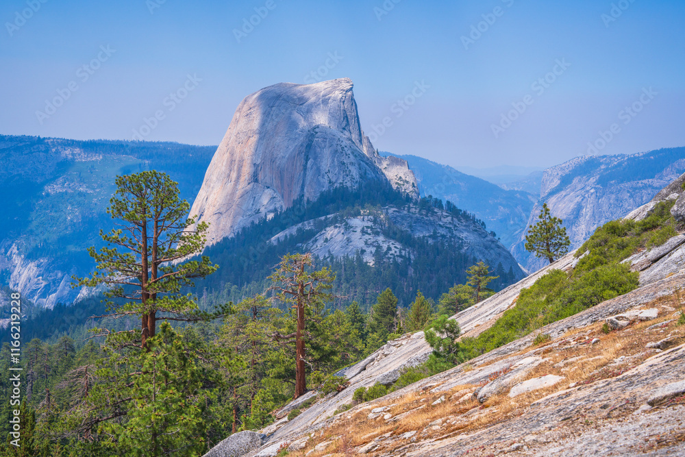 hiking to clouds rest in yosemite, california, usa